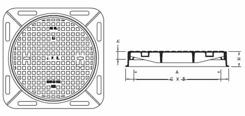 Circular Cover Square Frame