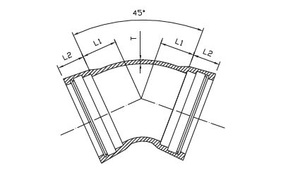 Double Socket 45 Bend