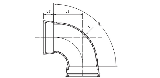 Double Socket 90 deg Bend